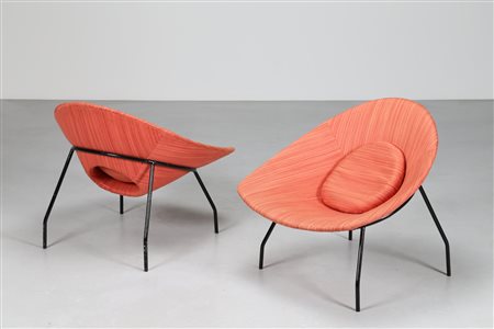 TEMPESTINI MAURIZIO (1908 - 1960) Coppia poltrone anni 50° Produzione John...