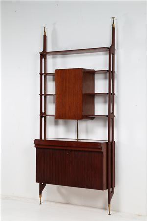 PARISI ICO (1916 - 1996) Attrib. Libreria con contenitore in palissandro con...