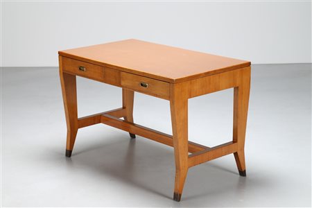 PONTI GIO' (1891 - 1979) Scrivania in legno, formica e finali gambe in...