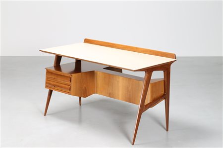 SAIBENE GIOVANNI Scrittoio in ciliegio e pero con piano in formica,...