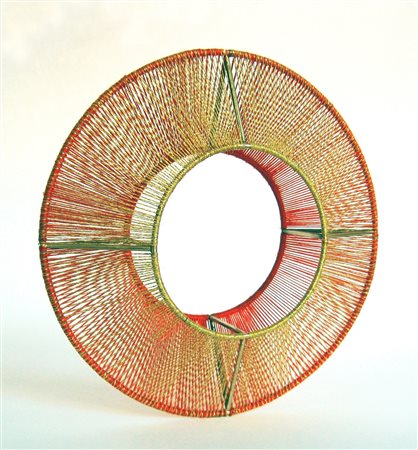 DI CIAULA FRANCESCA (n. 1960) Bracciale coll. G.Ferrè. 1984. Argento, nylon e...