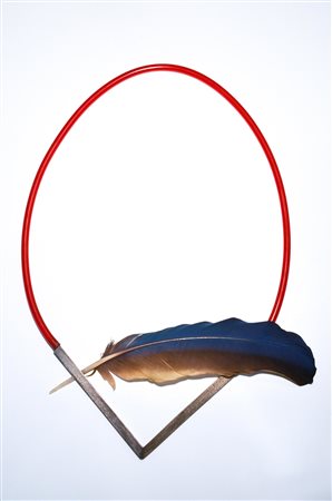 VITA ALBERTA (n. 1956) Collier Iside. 1991. Argento satinato caucciu' e...