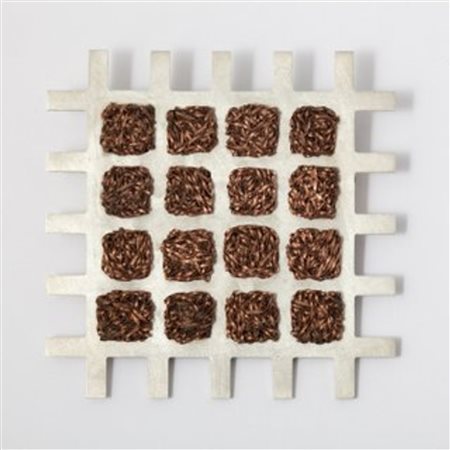 REVEANE PIERGIULIANO (n. 1943) Spilla. 2013. Argento, rame e oro. Cm 6,00 x...