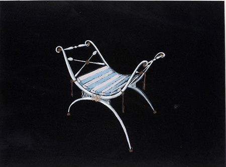 VINICIO PALADINI Mosca 1902 - Roma 1971 BOZZETTO DI SEDIA PER GIARDINO, 1950...