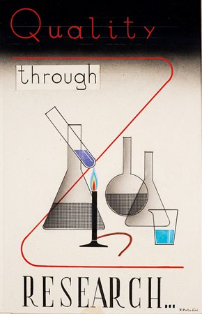 VINICIO PALADINI Mosca 1902 - Roma 1971 COMPOSIZIONE PUBBLICITARIA THROUGH...