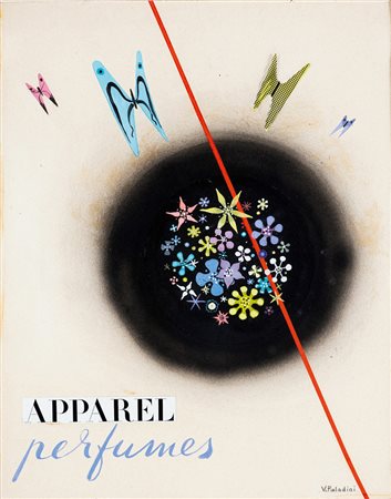 VINICIO PALADINI Mosca 1902 - Roma 1971 COMPOSIZIONE PUBBLICITARIA APPAREL...