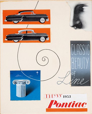 VINICIO PALADINI Mosca 1902 - Roma 1971 COMPOSIZIONE PUBBLICITARIA PONTIAC,...