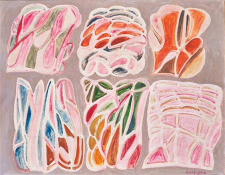 PIETRO CONSAGRA Mazara del Vallo 1920 - Milano 2005 FONDO GRIGIO-VIOLA, 1984...