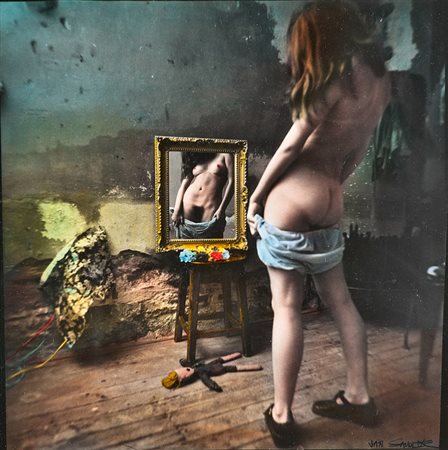 JAN SAUDEK Praga 1935 REKNI MI ZRCAALO, 1988 vintage colorata a mano su carta...