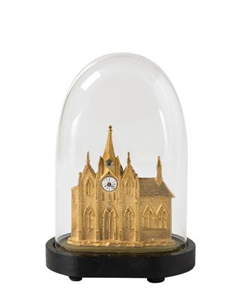 ANONIMO ZAPPLER Orologio a foggia di facciata di cattedrale in bronzo dorato...