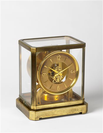JAEGER LECOULTRE ATMOS Orologio da appoggio con cassa in ottone dorato e...