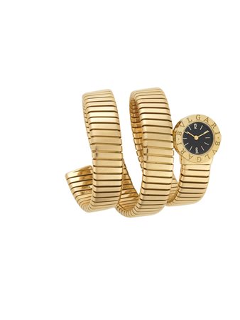 BULGARI Orologio da polso da donna in oro 18K Anni '90 circa Quadrante e...
