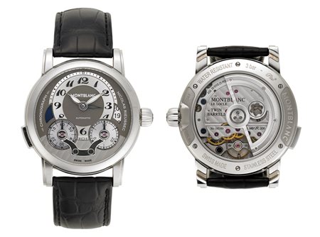 MONTBLANC Orologio da polso da uomo in acciaio Anni 2000 circa Quadrante...