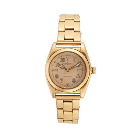 ROLEX Orologio da polso da uomo in oro 18K, con bracciale non originale Anni...