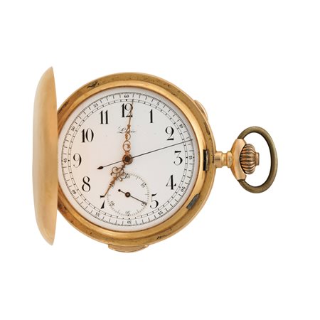 LEPIC Orologio da tasca da uomo cassa savonnette in oro 18K Epoca anni '20...