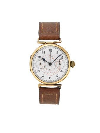 ZENITH, cronometro Orologio da polso da uomo in oro 18K Anni '40 Quadrante...