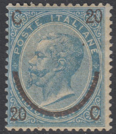 [REGNO D'ITALIA] 1863 15c. celeste chiaro, "Ferro di Cavallo" I tipo. Cert....