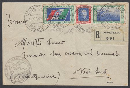 [REGNO D'ITALIA] 1933 (15 giu.) Posta aerea, Crociera Nord-Atlantica Italo...
