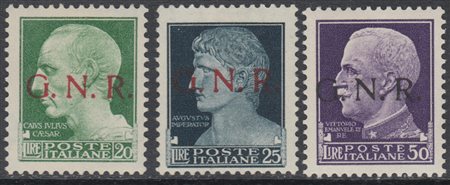 [R.S.I.] 1944 G.N.R. serie completa di 20v. Cert. E. Diena....