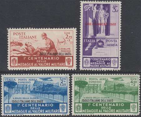 [EGEO] 1934 Medaglie al valore militare, posta ordinaria e aerea, serie...