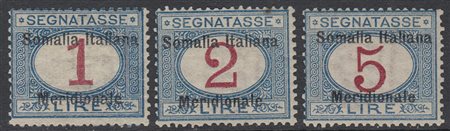 [SOMALIA] 1906 Segnatasse, sopr. Somalia Italiana Meridionale, la serie di...