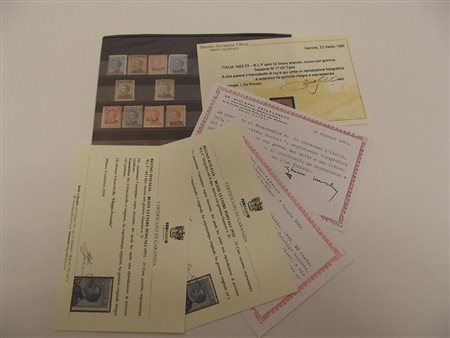 [REGNO D'ITALIA] 1922/3 B.L.P. insieme di 10 esemplari, 5 certificati. Da...