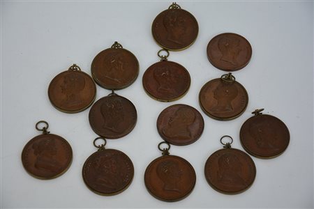 [PERSONAGGI ILLUSTRI] Personaggi Illustri Torinesi, lotto 13 medaglie (11...