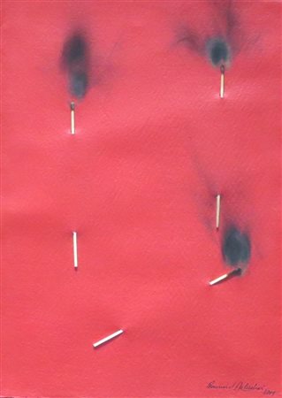 Aubertin Bernard (Francia, 1934-2015) PAPIER ROUGE BRULE' n° 201, 2009...