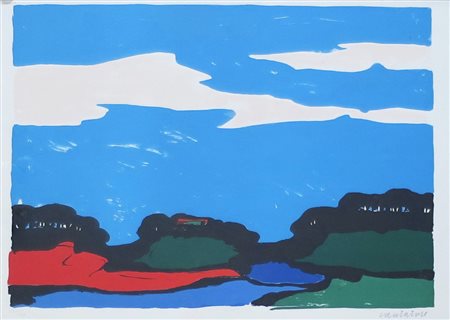 Cantatore Domenico cm 50x65 litografia 101/120 "passaggio marino"