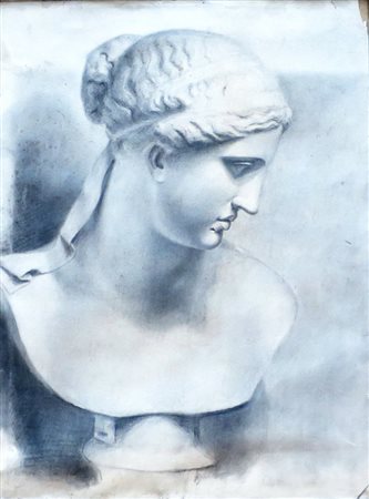 Funi Achille carboncino cm 50x60 raff. "busto" difetti