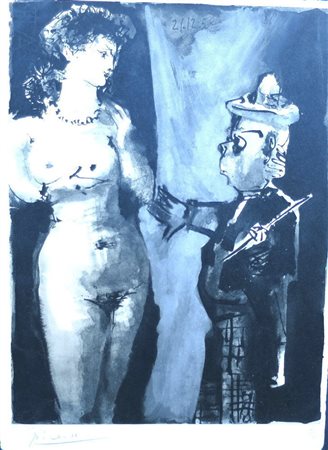 Picasso Pablo (Spagna, 1881- Francia, 1973) LA COMEDIE HUMAINE 21.12.54 Photo...