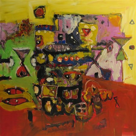 Tirla Gheorghe (Romania, 1965) COMPOSIZIONE Acrilico su tela 100x100 cm...