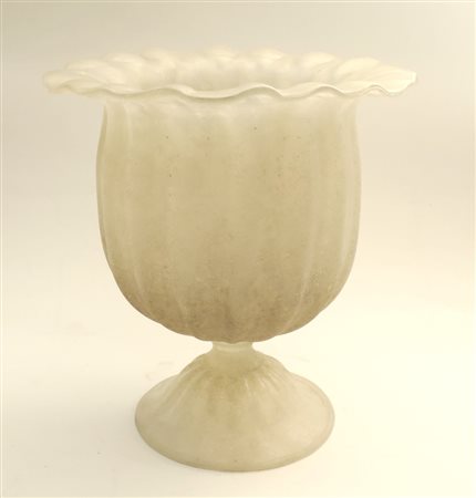 Vaso in vetro di Murano XX secolo h cm.30