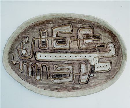 Schiavi Jolanda (Bologna, 1906- Milano, 1976) SENZA TITOLO, 1955 Piatto in...