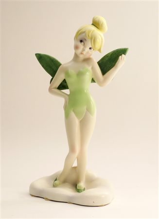 TINKER BELL - WALT DISNEY Statua in ceramica policroma 24x12x8 cm Produzione...