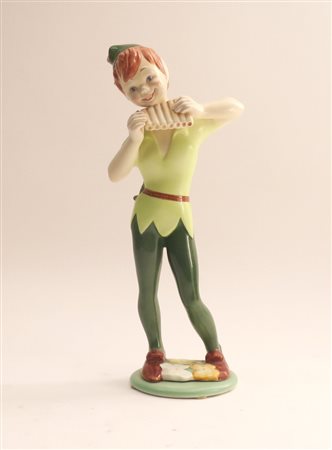 PETER PAN - WALT DISNEY Statua in ceramica policroma 22x10x7 cm Produzione...
