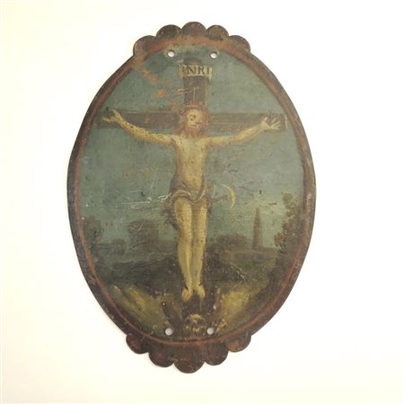 Cristo olio su rame XVIII secolo cm.18x13