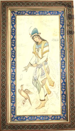 Placca in avorio cm 13x25 Oriente XIX sec. firmata