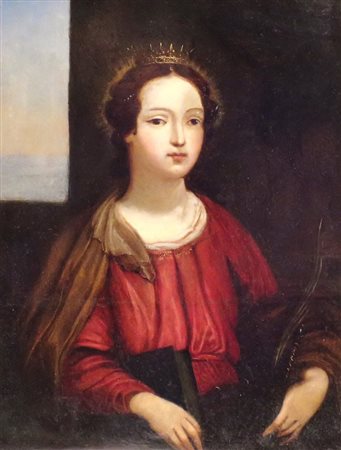 Dipinto olio su rame cm. 27x 35,5 raff. "gentildonna" Lombardia XVIII sec.