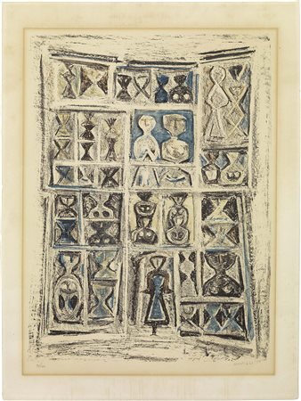 Massimo Campigli, Berlino 1895 - St.Tropez 1971, La cattedrale, 1959,...