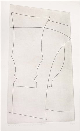 Ben Nicholson, Denham 1894 - Londra 1982, Jug and Goblet, 1967, Acquaforte,...