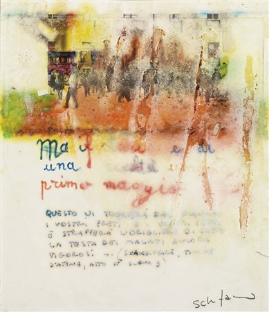 Mario Schifano, Homs 1934 - Roma 1998, Primo maggio..., fine anni Sessanta -...