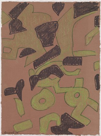 Carla Accardi, Trapani 1924 - Roma 2014, Nero verde terra di Siena, 1996,...