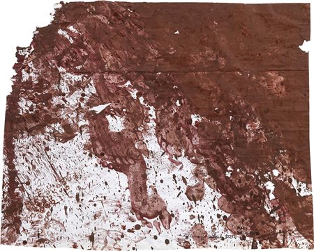 Hermann Nitsch, Vienna 1938, Senza titolo, 2012, Tecnica mista su carta, cm....