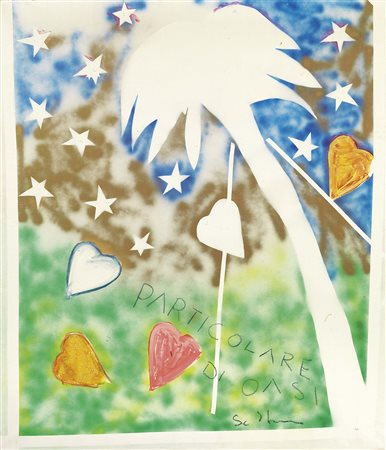 Mario Schifano, Homs 1934 - Roma 1998, Particolare di oasi, 1973-78, Smalto e...