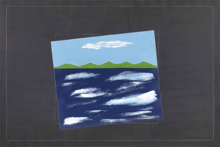 Franco Angeli, Roma 1935 - 1988, Atmosferico, 1972-73, Smalto su tela, cm....