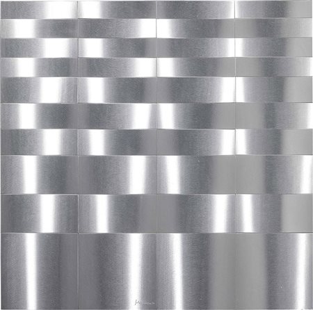 Getulio Alviani, Udine 1939, Superficie a testura vibratile, 1970, Alluminio,...