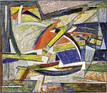 Armando Pizzinato, Maniago (Ud) 1910 - Venezia 2004, Festa popolare, Mosaico,...