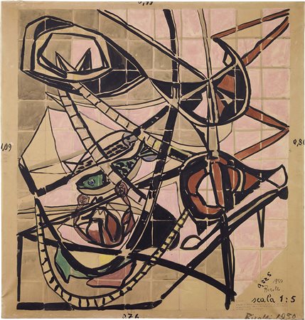 Renato Birolli, Verona 1905 - Milano 1959, Progetto per mosaico, 1950,...