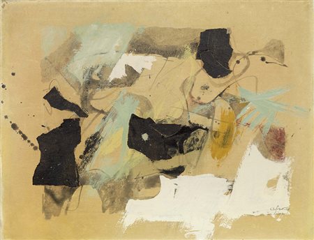 Afro, Udine 1912 - Zurigo 1976, Nero Verde Azzurro, 1960, Tecnica mista su...